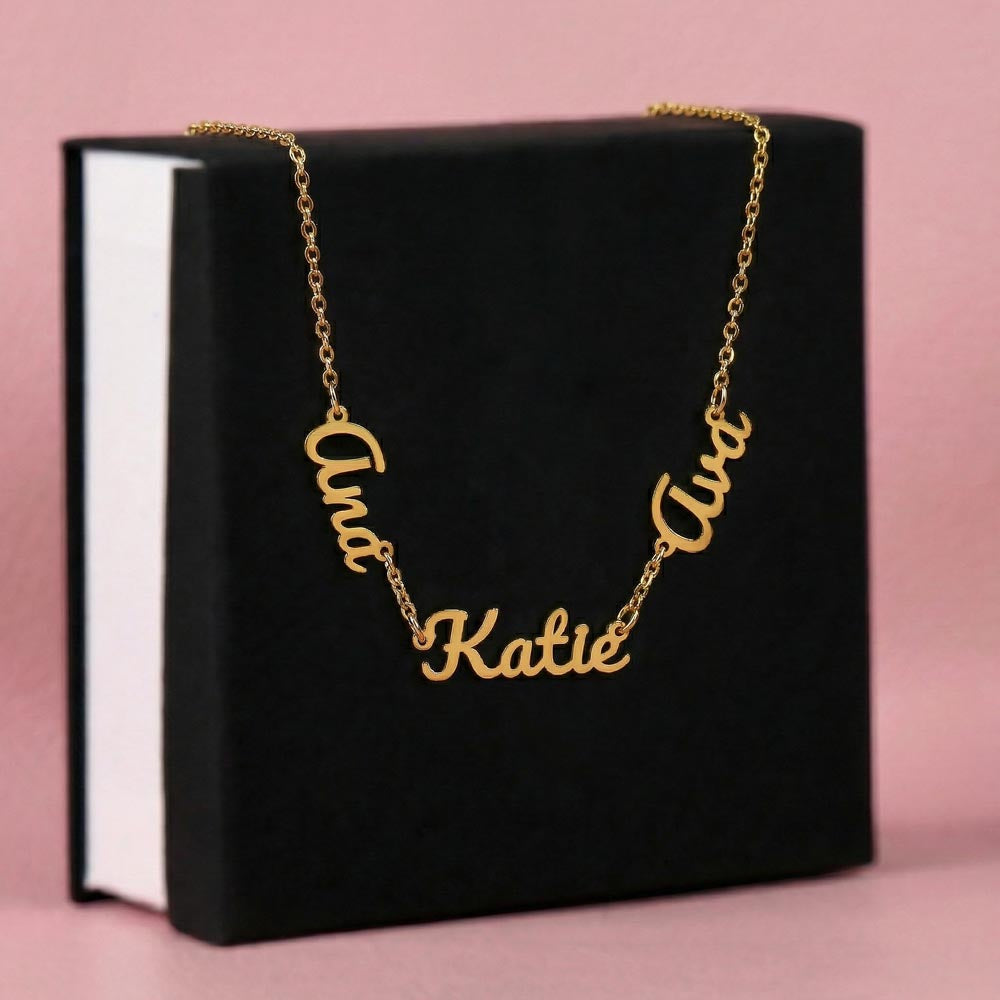 Personalisiertes Namens-Collier aus Silber & Gold | GLANZERL®